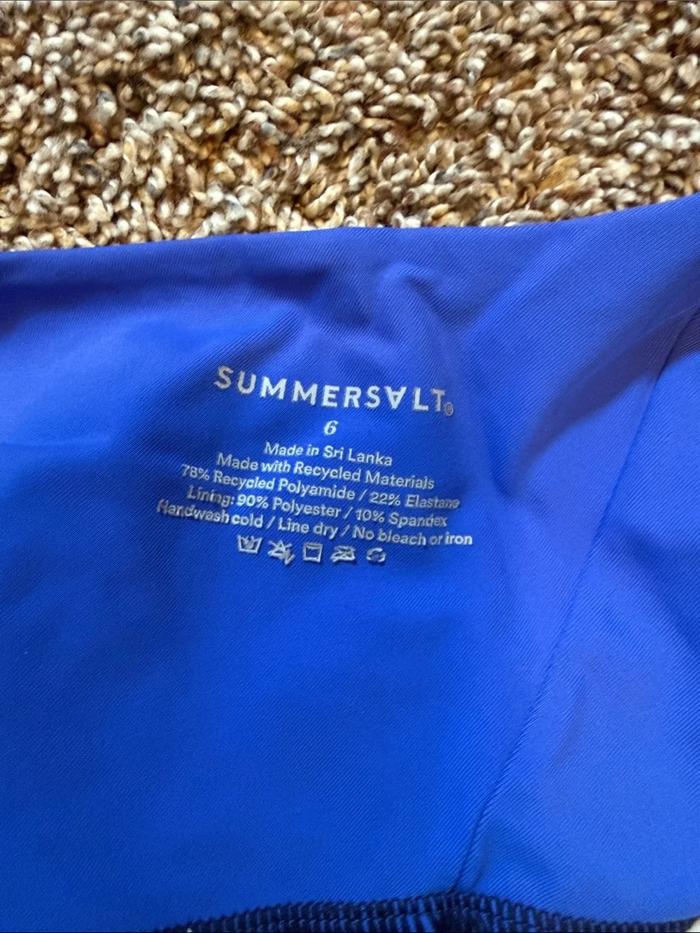 summersalt One-Shoulder Colorblock One-Piece in Navy, Royal Blue & Cream - Picture 5 of 5